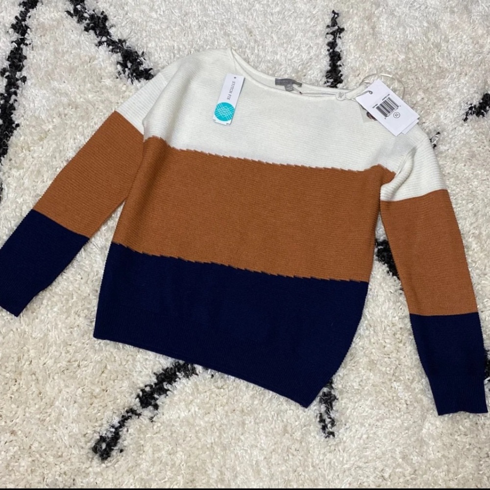 Extra Small evolution by Cyrus color block sweater